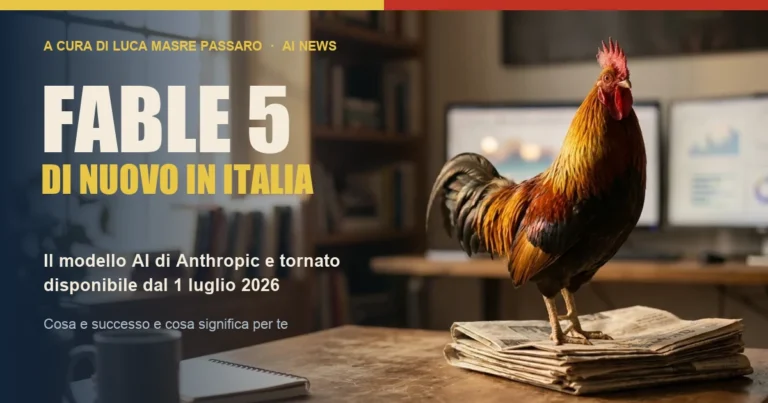 Fable 5 di Anthropic è di Nuovo Disponibile in Italia