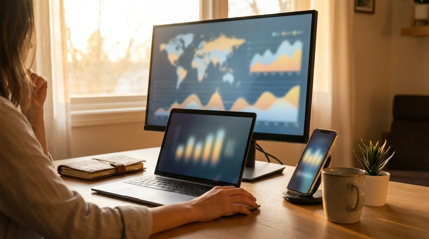 Leggere i report di Google Analytics 4 su laptop e monitor
