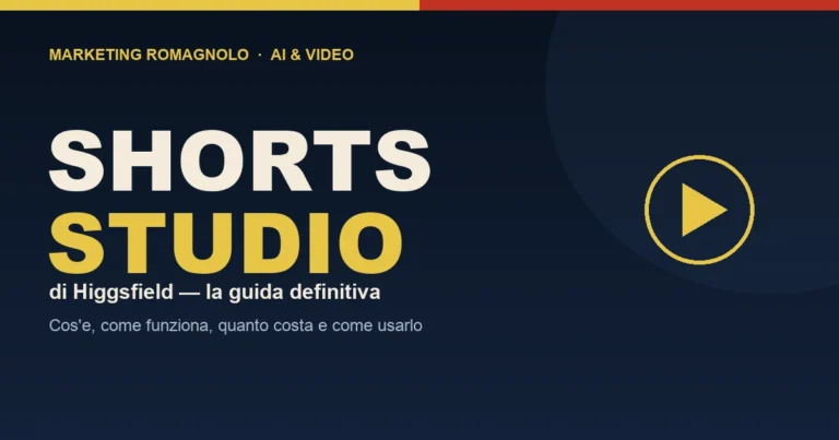 Higgsfield Shorts Studio: la Guida