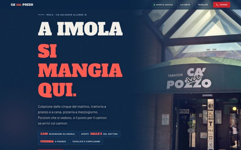 Ca del Pozzo: il sito che ti dice subito se è aperto
