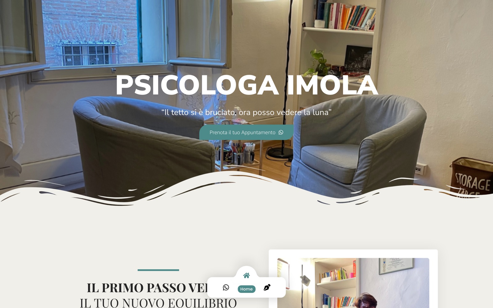 Il vecchio sito di Erika Agresti: home da computer