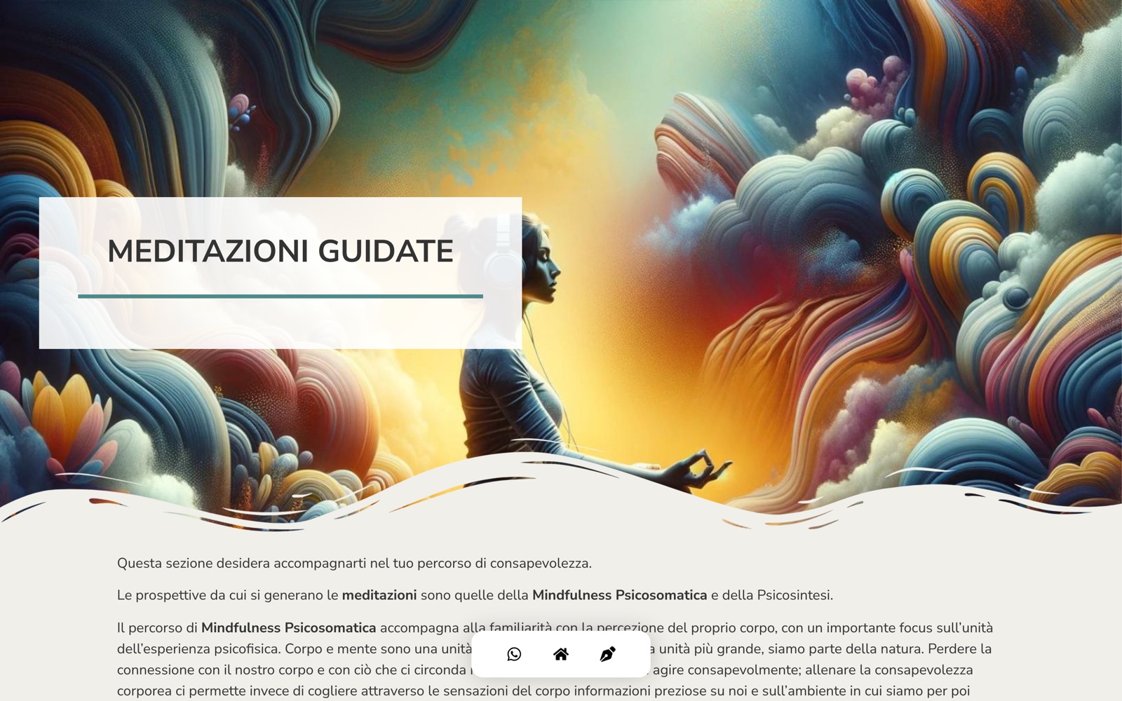 Il vecchio sito di Erika Agresti: pagina Meditazioni guidate