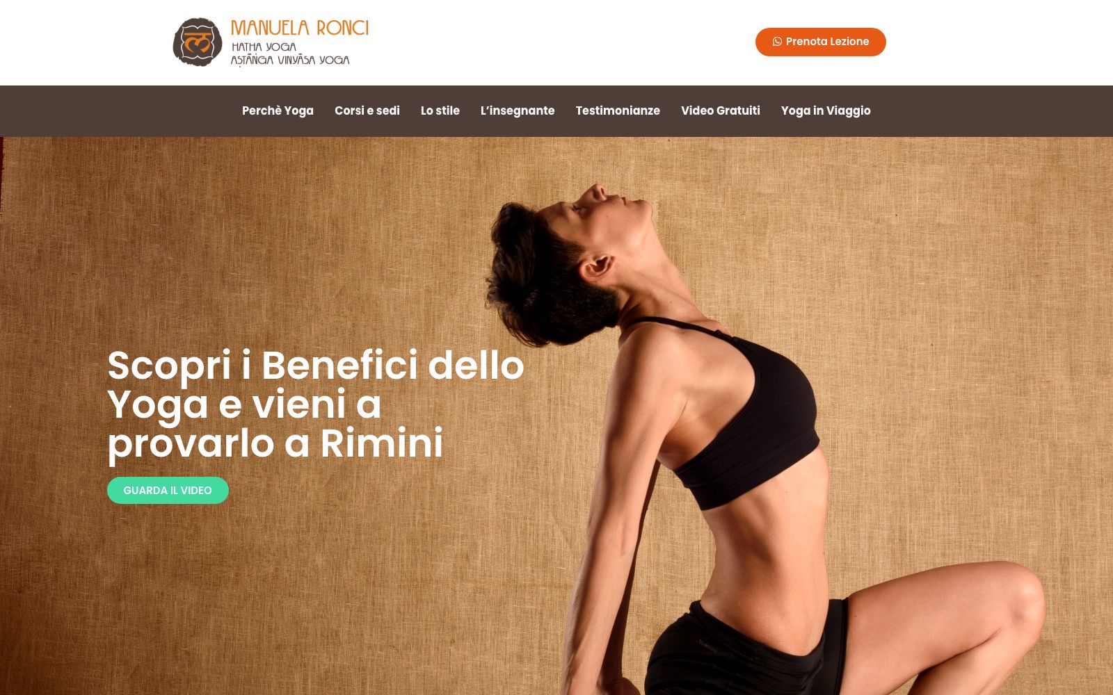 Il vecchio sito di Manuela Ronci: home da computer
