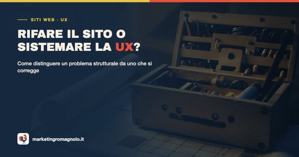 Cassetta degli attrezzi aperta accanto a un progetto arrotolato, in una stanza in ristrutturazione